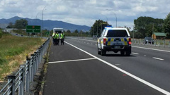 The stretch of motorway where the woman fell. (Photo / NZ Herald)