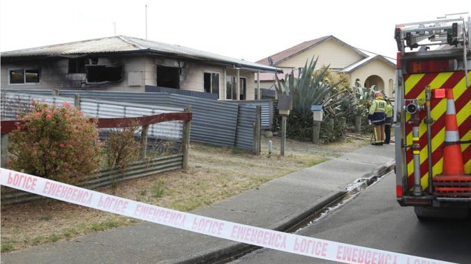 The Hawke's Bay home was extensively damaged. (Photo \ NZ Herald)