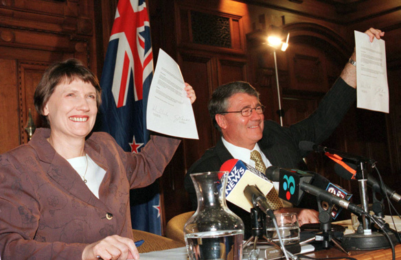 Helen Clark says Mr Anderton became a vital deputy Prime Minister to her. (Photo / Getty Images)