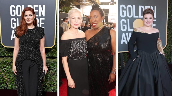 Hollywood's leading actresses are wearing black on the Golden Globes red carpet as part of a silent protest against sexual harassment and abuse. (Photo \ Getty Images)