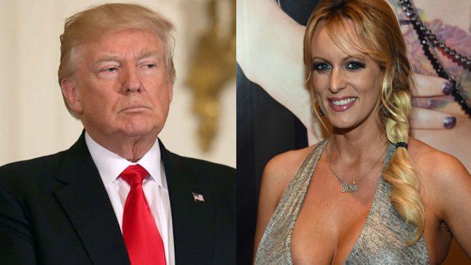 Donald Trump met Stephanie Clifford, whose goes by the name Stormy Daniels in films, at a golf event in 2006 - a year after Trump's marriage to his wife, Melania (Getty Images)