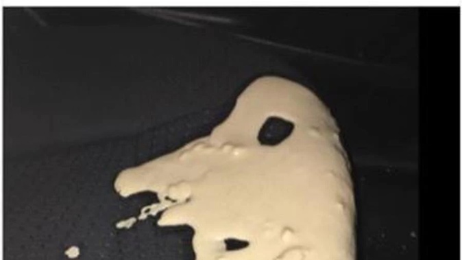 When Uber customer Ebony complained about a $150 cleaning fee, she was sent this photograph of a mystery mess she didn't make. (Photo / Facebook: Ebony HL)
