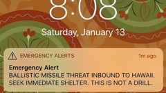 A screenshot of the text sent to Hawaii residents yesterday. (Photo / Supplied)