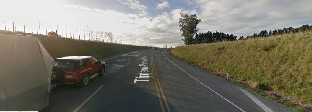 Police were called to the crash between Half Chain Road and King Street near the settlement of Pareora involving a car and truck. (Photo / Google Maps)