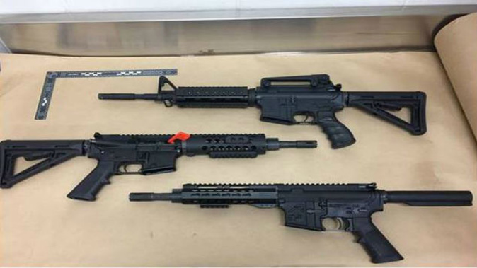 Police found four AR15 firearms and more than 400 rounds of ammunition. (Photo: NZ Police)