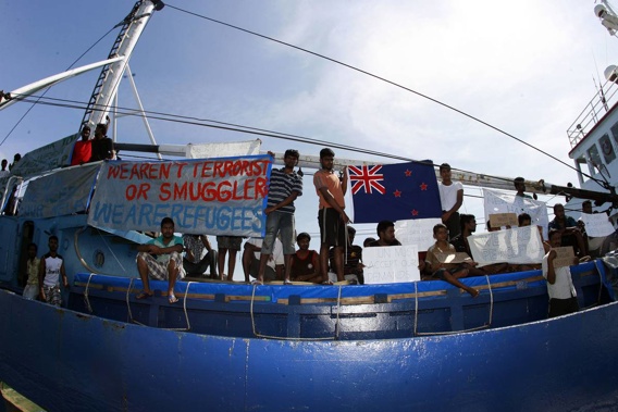 A report emerged today claiming that people smugglers were selling NZ as a backdoor to get into Australia, following Labour's stance on Manus Island detainees. (Photo \ NZ Herald)
