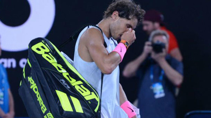 Rafael Nadal had to pull out of his Australian Open quarter final in the deciding fifth set. (Photo \ Getty Images)