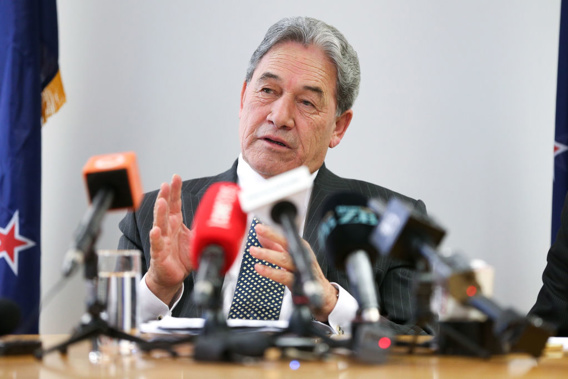 Winston Peters claims that IAG's decision to move 100 jobs from Christchurch is eroding the economy. (Photo \ Getty Images)