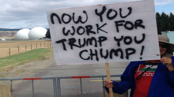 Former MP Keith Locke said the group is against having a spy base serving Donald Trump's agenda, and New Zealand should be independent. (Photo: Supplied)