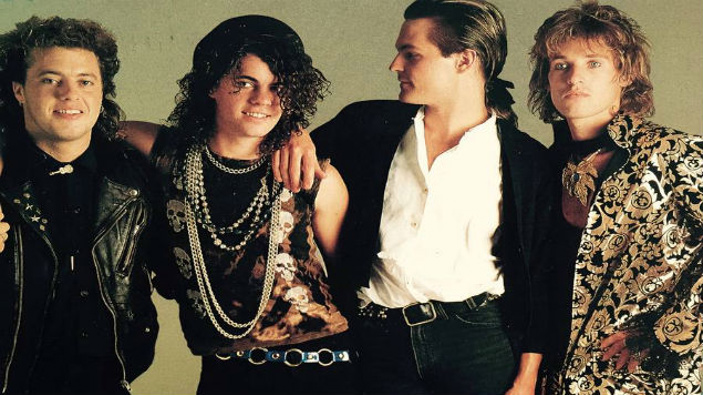 The classic Mockers line-up (from left); Geoff Hayden, Brett Adams, Tim Wedde, Andrew Fagan. Photo / NZ Herald