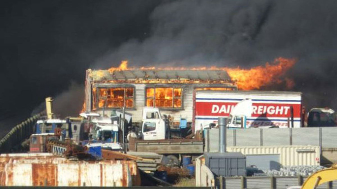 The Dunedin fire caused minimal damage but forced a major evacuation. (Photo / NZ Herald)