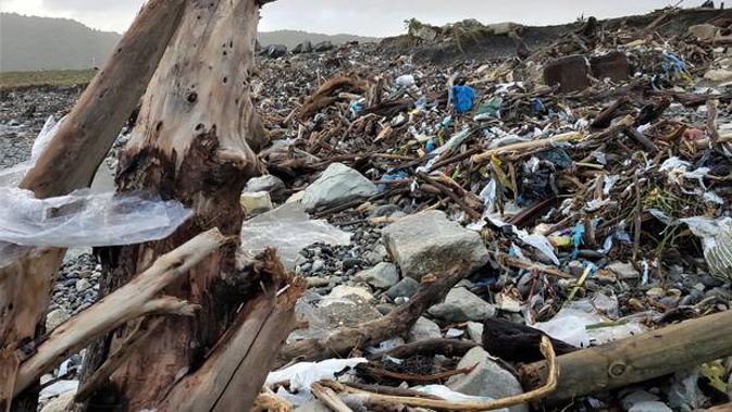 The rubbish is decades old but has shown no signs of degrading. (Photo / Tony Kokshoorn)