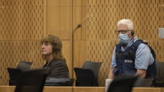The alleged killer on the first day of her trial in the High Court at Christchurch. Photo / Peter Meecham