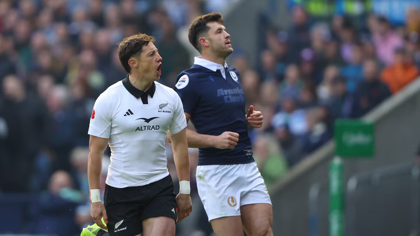 All Blacks survive three yellow cards to beat Scotland in thriller