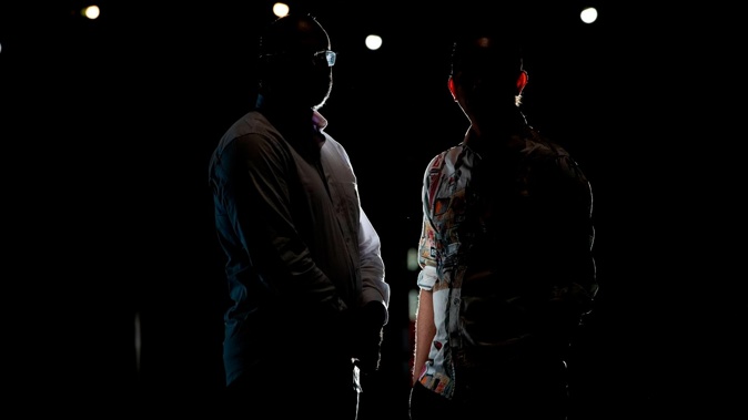Two victims from Colombia who are seeking help from El Centro Kiwi NZ. Photo / Dean Purcell