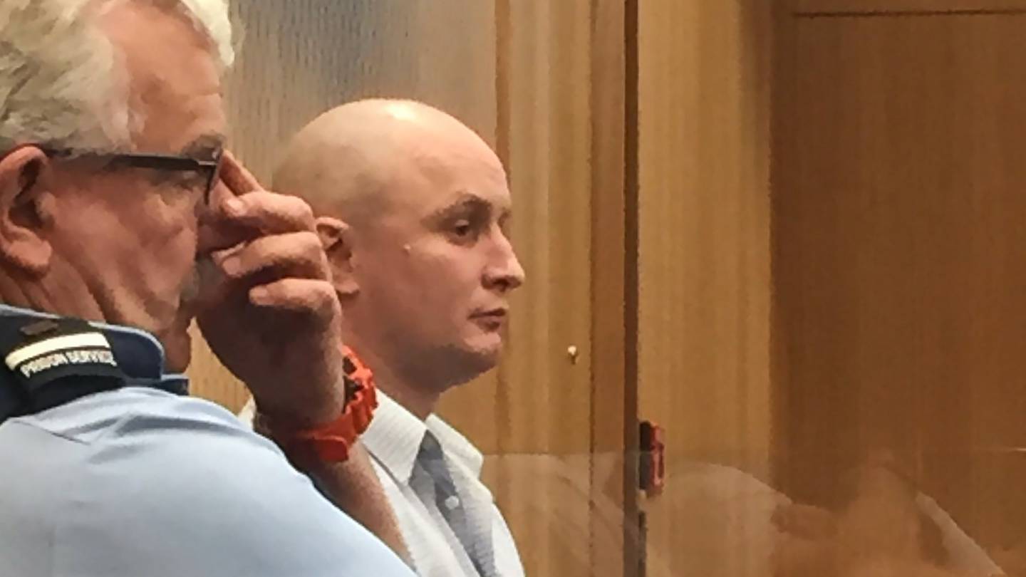 Justin Burke in the dock at the Christchurch High Court in October 2020 during his trial for the 2018 murder of Shayne Heappey. Burke is appealing his manslaughter conviction. Photo / Kurt Bayer