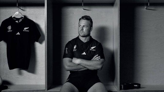 Sam Cane with the All Blacks 2023 Rugby World Cup strip.