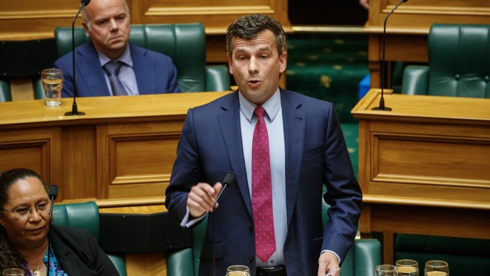 Act leader David Seymour speaking during the first reading of the Treaty Principles Bill. Photo / Mark Mitchell