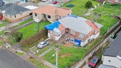 An aerial shot shows some of the damage to homes in Papatoetoe caused by the tornado that tore through the suburb on Saturday morning. (Photo / Chris Tarpey)