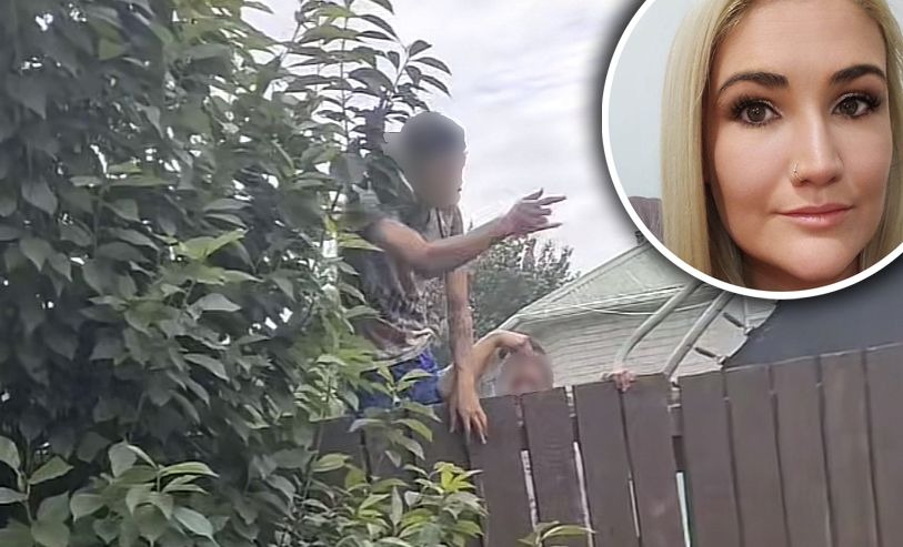 Katelyn Park (inset), the Hamilton solo mother-of-four who has been battling Kainga Ora over her abusive neighbours. Photo / Katelyn Park