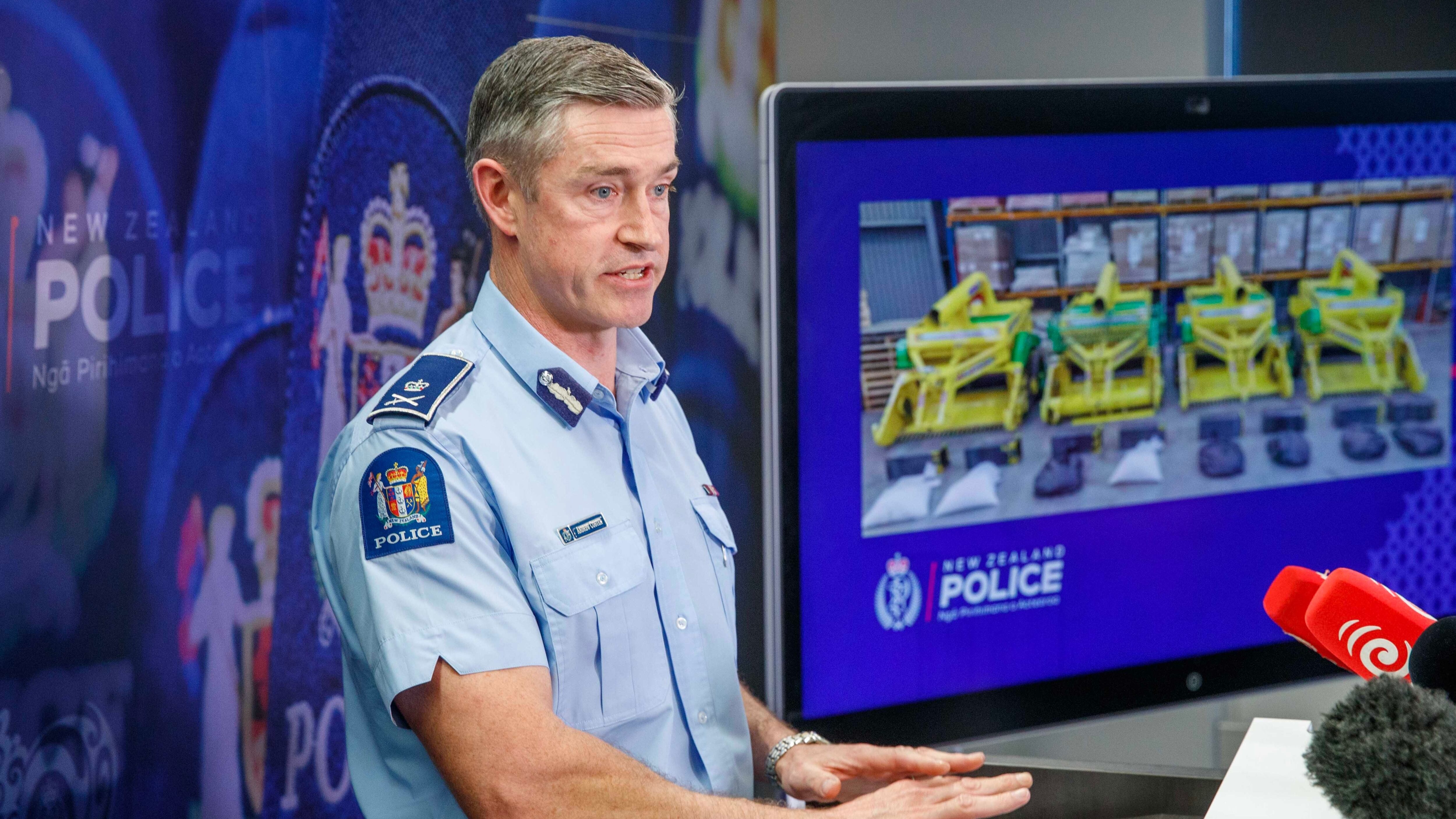 Police Commissioner Andrew Coster talks about the investigation into the Comancheros gang. Photo / Mark Mitchell