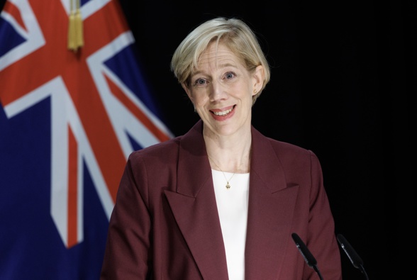 New Reserve Bank of NZ Governor Dr Anna Breman during the press conference at the Beehive theatrette, Parliament, Wellington. 24 September, 2025. NZ Herald photograph by Mark Mitchell