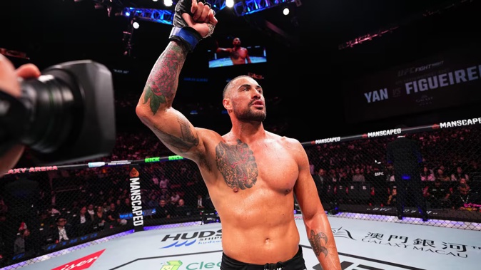 Carlos Ulberg will return to the octagon at UFC London in March. Photo / Getty Images