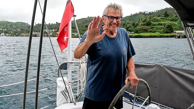 Clive Nothling of Kerikeri on board his yacht Second Life in Fiji in September 2023. Nothling died when struck by a section of the yacht's mast off the coast of Fiji.