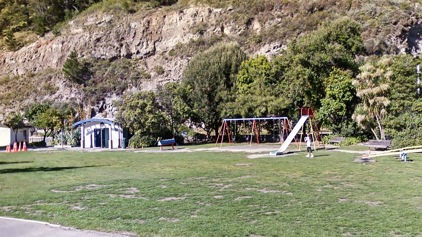 Scarborough Park at Scarborough Beach in Christchurch where the alleged incident unfolded. Photo / Google Maps