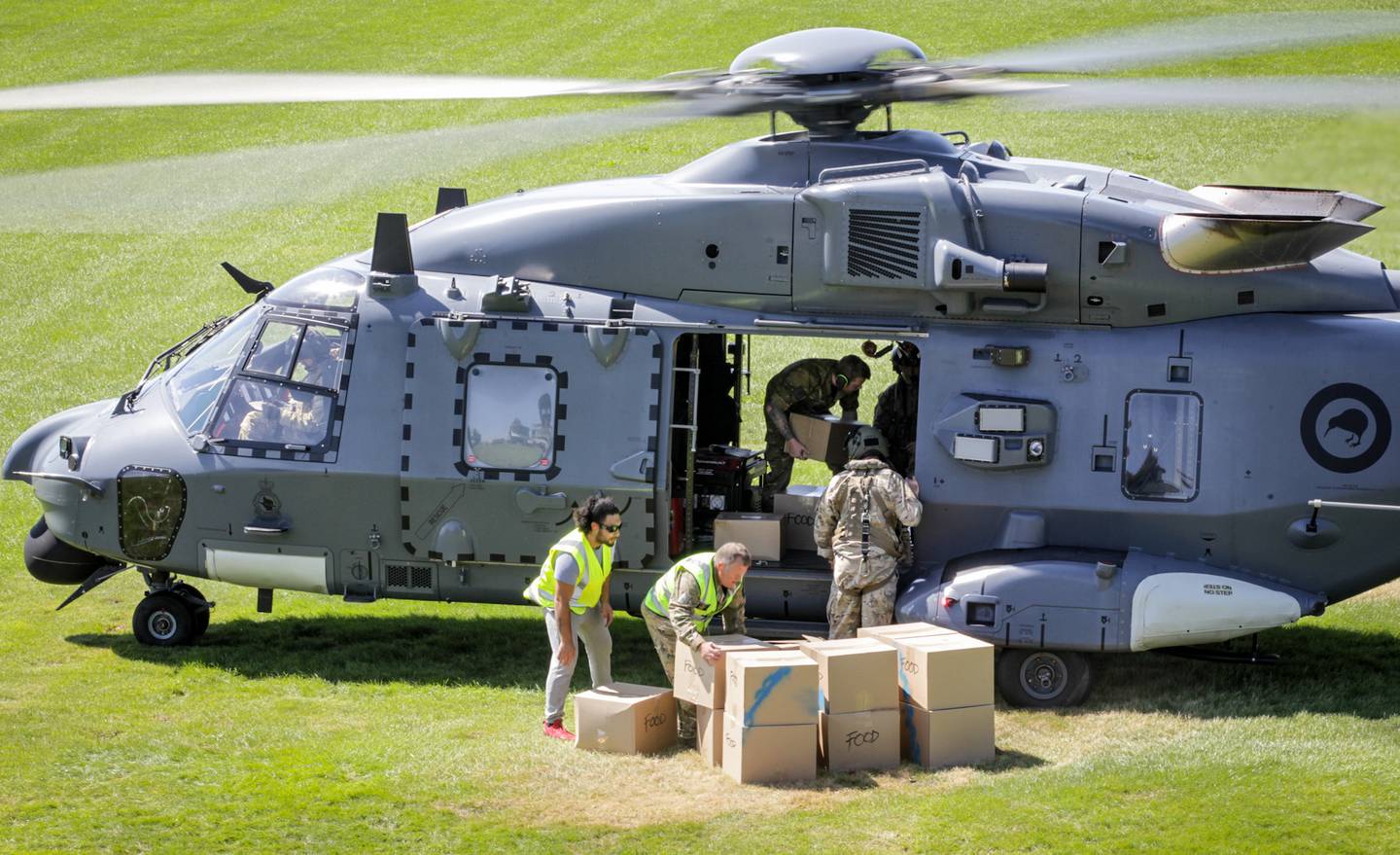 The Hawke's Bay Civil Defence Emergency Management Group regional distribution centre at Tomoana Showgrounds. Photo / Paul Taylor