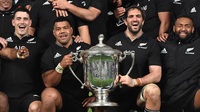 The All Blacks secured the Bledisloe Cup for a 19th straight year with victory at Eden Park. (Photo / Photosport)