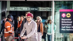 Prospects are looking up for Auckland cyclists, with water-taxi firm Hauraki Express aiming to run six ferries, each having capacity for 24 cyclists. Photo / Michael Craig