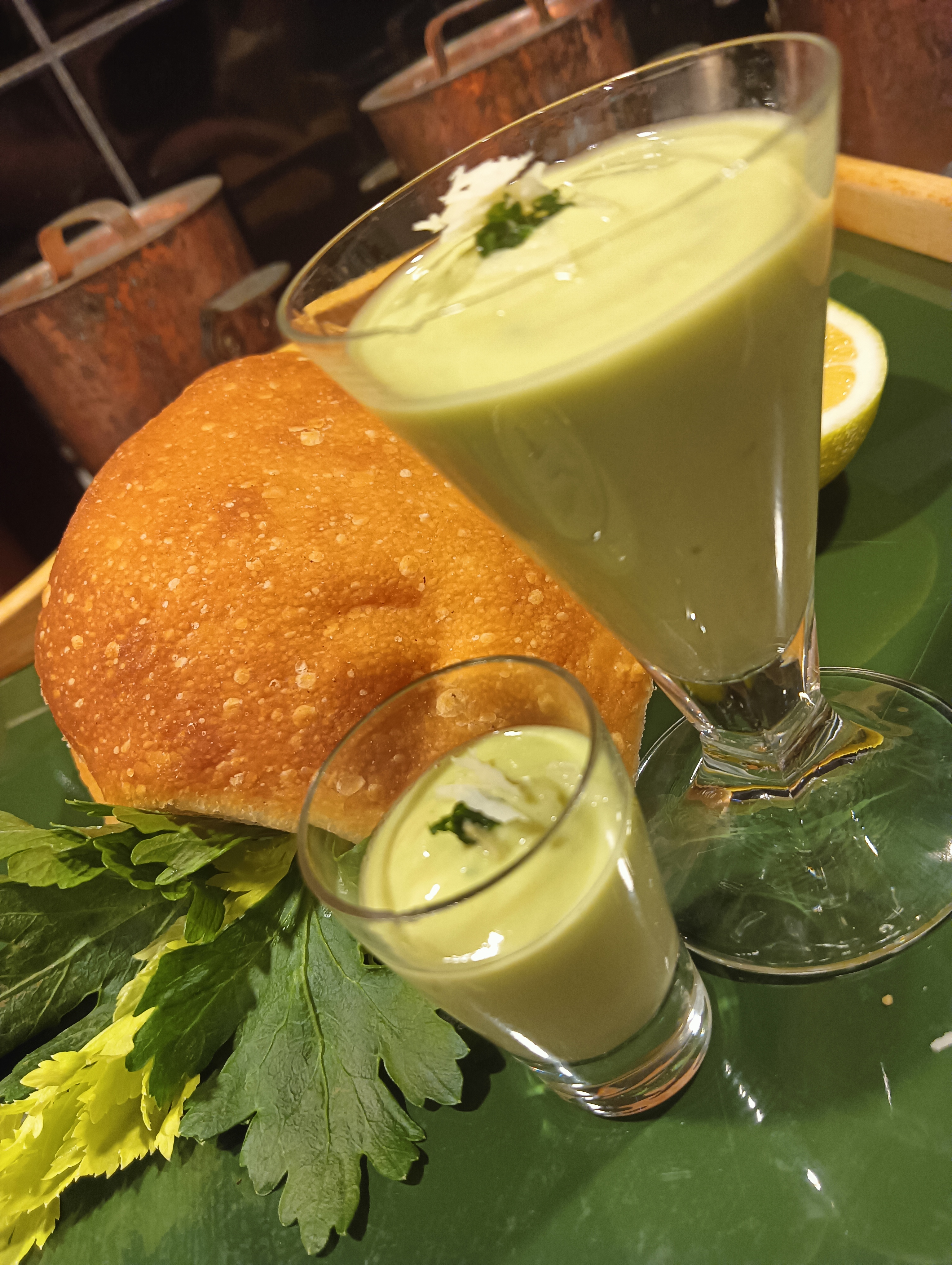 Where I Ate Last: Chilled Avocado Soup with Vodka, Chives and Macadamia Nuts 