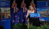 Finance Minister Nicola Willis during her presentation at the Budget 2026 lock-up, the Beehive, Parliament, Wellington, New Zealand, May 28, 2026. Herald photograph by Mark Mitchell