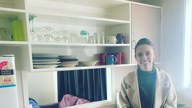 Jacinda Ardern made a special stop at her old house in Murupara. (Photo / Facebook)