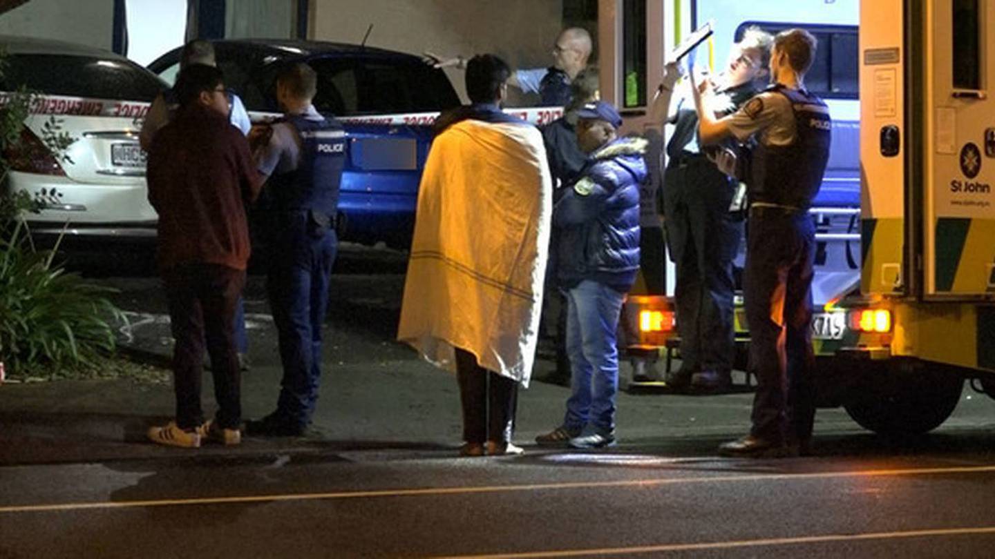 One person died and another was injured in the incident on Akoranga Drive. (Photo / Visual Media Productions)