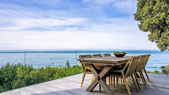Views from the deck are a major draw card for this property. Photo / OneRoof