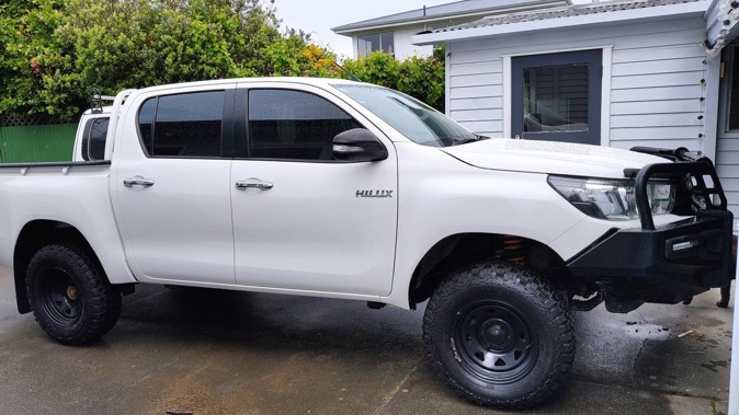 Jeremy Jane's $38,000 Toyota Hilux now sits in his driveway unable to be used after it was flagged unroadworthy. He's accepted he may never get his money back. Photo / Supplied