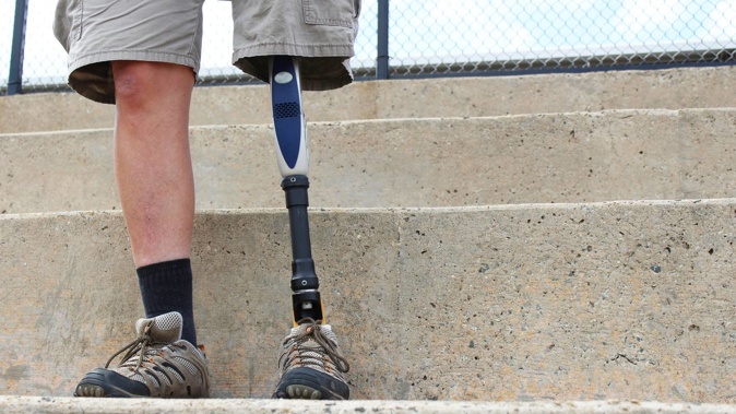 A man with a prosthetic leg was caught flat-footed when he slipped on the accelerator in wet weather, causing a crash with two other cars. Photo / 123RF