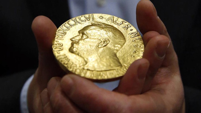 The Nobel Peace Prize, won last October by Russian journalist Dmitri A Muratov, has sold at auction with proceeds going to help children displaced by the war in Ukraine. Photo / AP