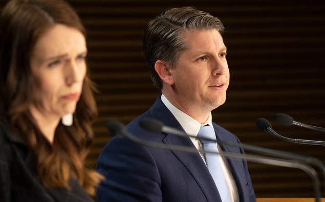 Prime Minister Jacinda Ardern and Transport Minister Michael Wood. (Photo / NZ Herald)
