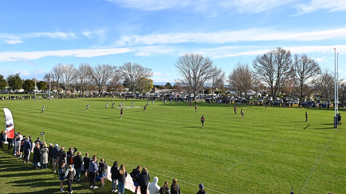 General view during the Super 8 Rugby match between Hastings Boys High School and Napier Boys High School at Hastings Boys' High School Field 1 on June 15, 2024 in Hastings, New Zealand. (Photo by Kerry Marshall/Getty Images)