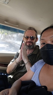 Ari Michael Salinger and his partner Vanessa Pagarigan in Phuket. Photo / Supplied