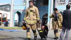 Imam Reza mosque in New Lynn, Auckland, suffered an attack and damage with fire and police on site. Photos / Mike Scott