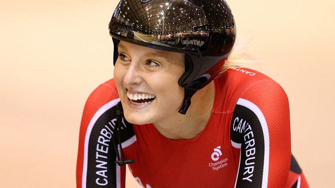 Olivia Podmore pictured at the New Zealand Track Nationals in 2017. (Photo / Getty)