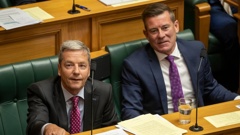 Michael Woodhouse (right) sought to amend National's support for a vote on a bill National opposed. Photo / Mark Mitchell