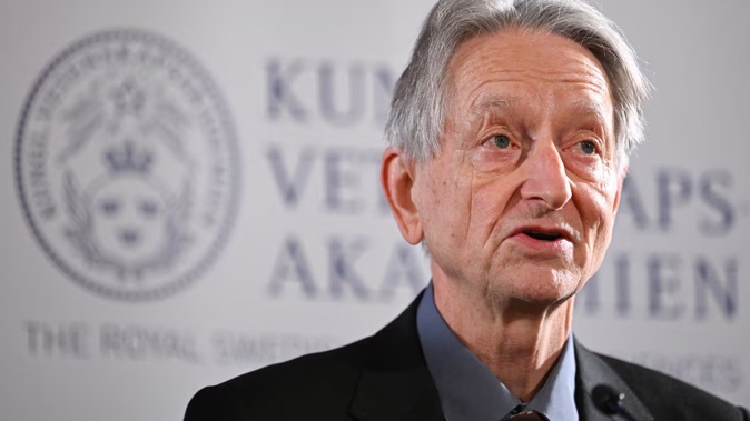 Co-laureate of the 2024 Nobel Prize in Physics Canadian-British computer scientist and cognitive psychologist Geoffrey Hinton says AI needs strong regulation. Photo / AFP