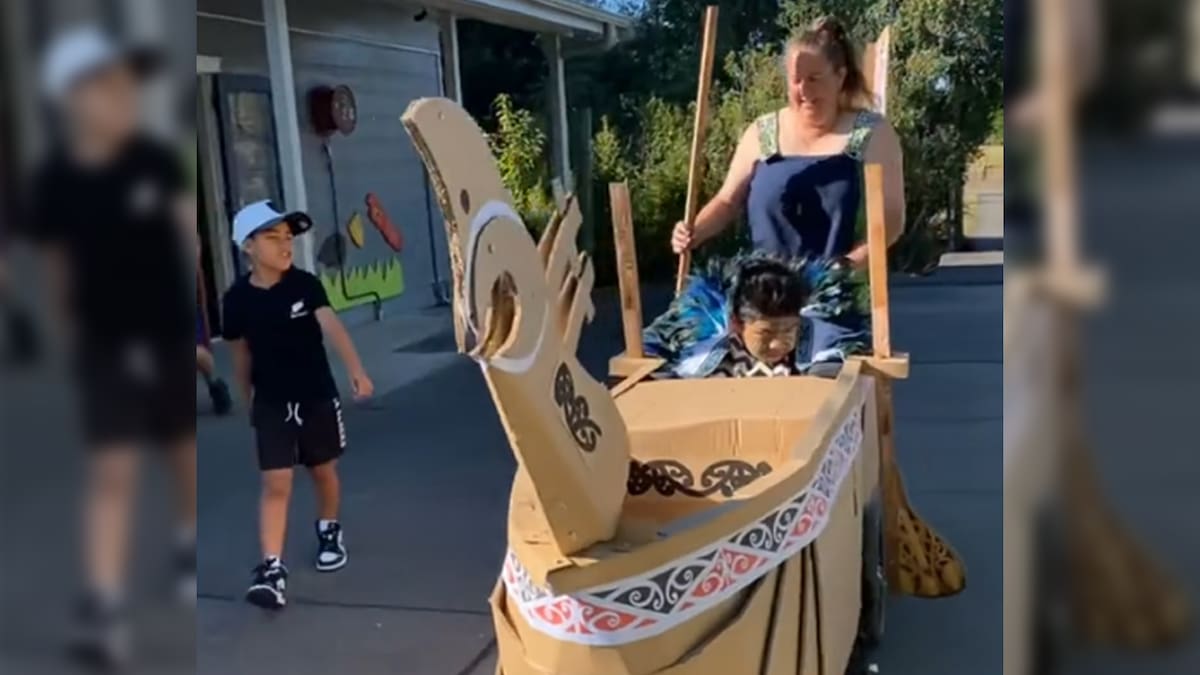 The waka costume went viral. Photo / Courtney Naera