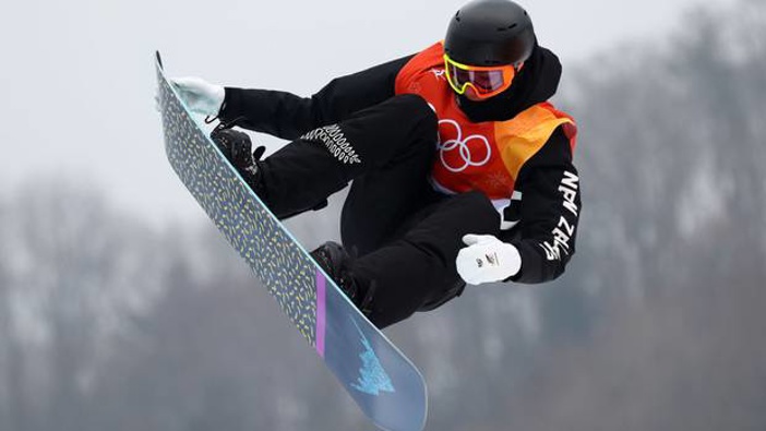 Carlos Garcia-Knight competing in the slope-style event. (Photo/ Getty)