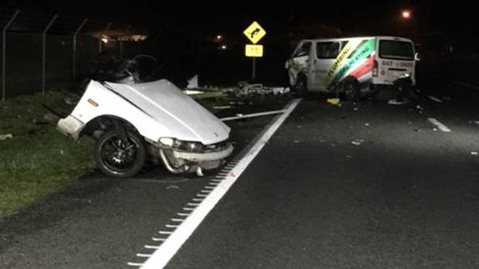 Four people were killed in the crash outside Hamilton Airport. (Photo / NZ Herald)